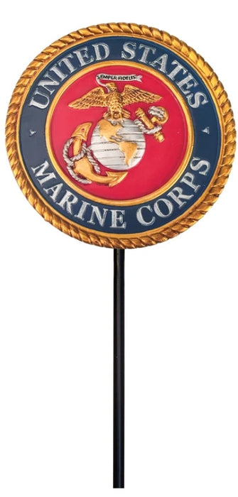 Marine Corps Emblem Garden Stake