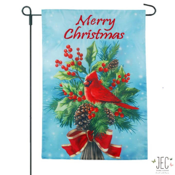 Christmas Cardinal Garden Flag