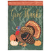 Give Thanks Turkey Pumpkins Banner Flag