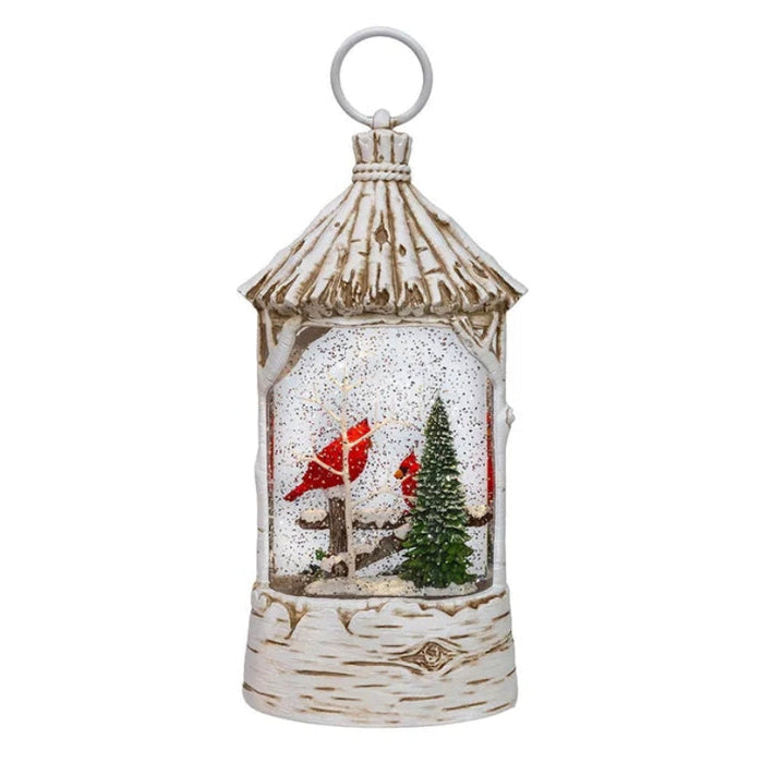 Winter Cardinal Scene Light Up Water Lantern