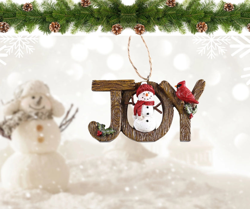 Joy Snowman Hanging Ornament