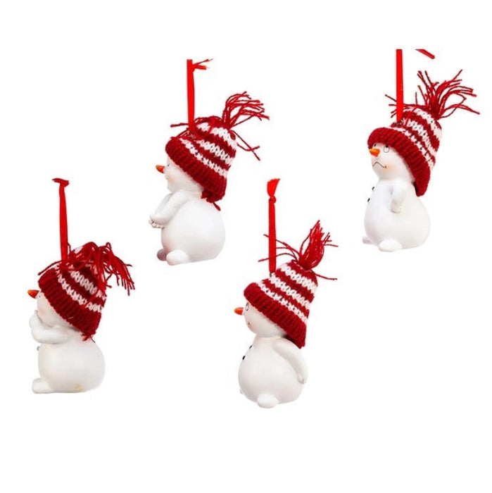 Knitted Hat Snowman Ornament - assorted styles sold separately
