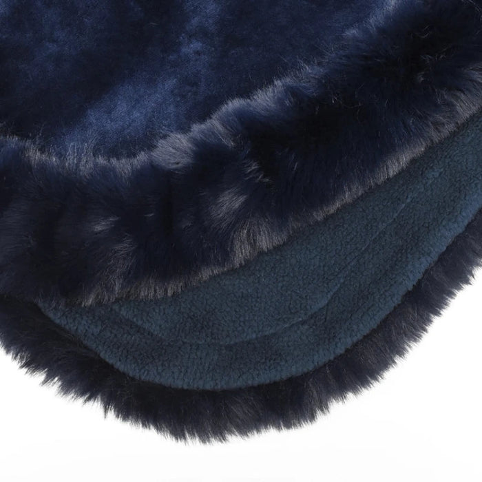 Buffalo Bills Fur Trim Warm Poncho