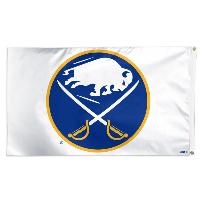 3x5' Buffalo Sabres White Polyester Flag