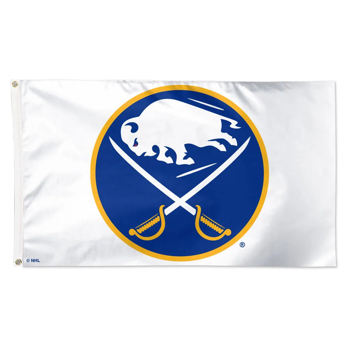 3x5' Buffalo Sabres White Polyester Flag