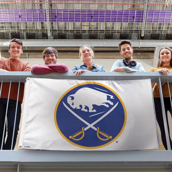 3x5' Buffalo Sabres White Polyester Flag