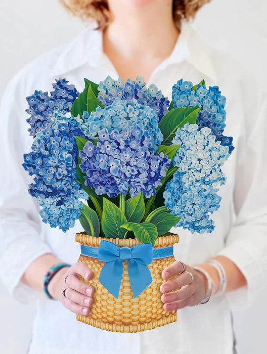 Nantucket Hydrangeas Pop-Up Bouquet w/ Note Card