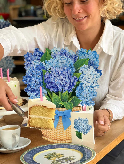 Nantucket Hydrangeas Pop-Up Bouquet w/ Note Card