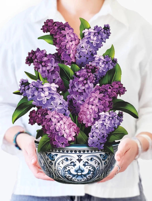 Garden Lilacs Pop-Up Bouquet w/ Note Card