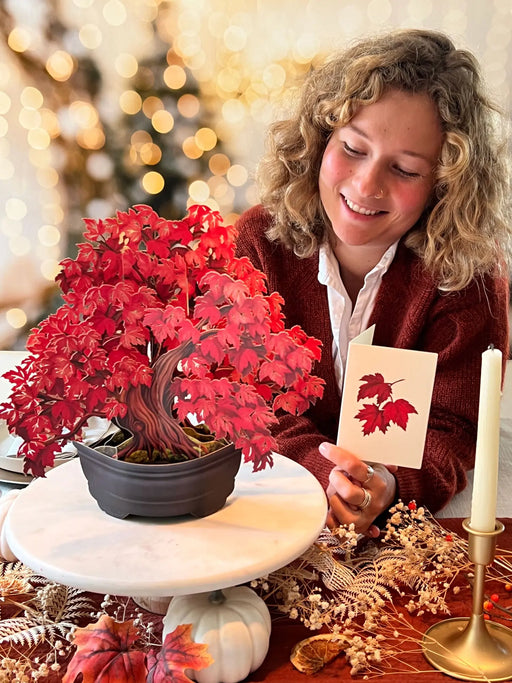 Red Maple Tree Pop-Up Bouquet w/ Note Card
