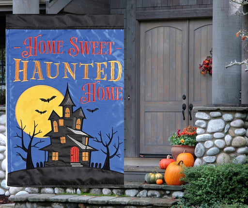 Home Sweet Haunted Home Garden Flag