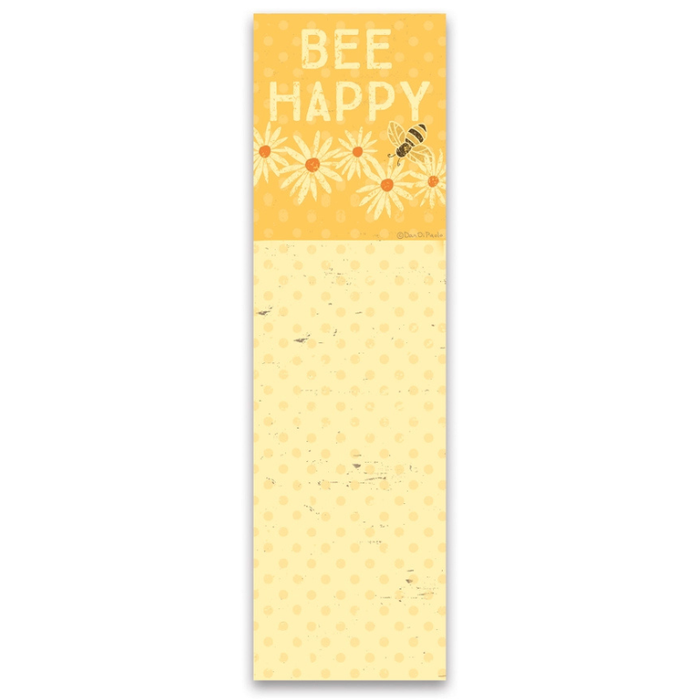 Bee Happy Yellow List Pad
