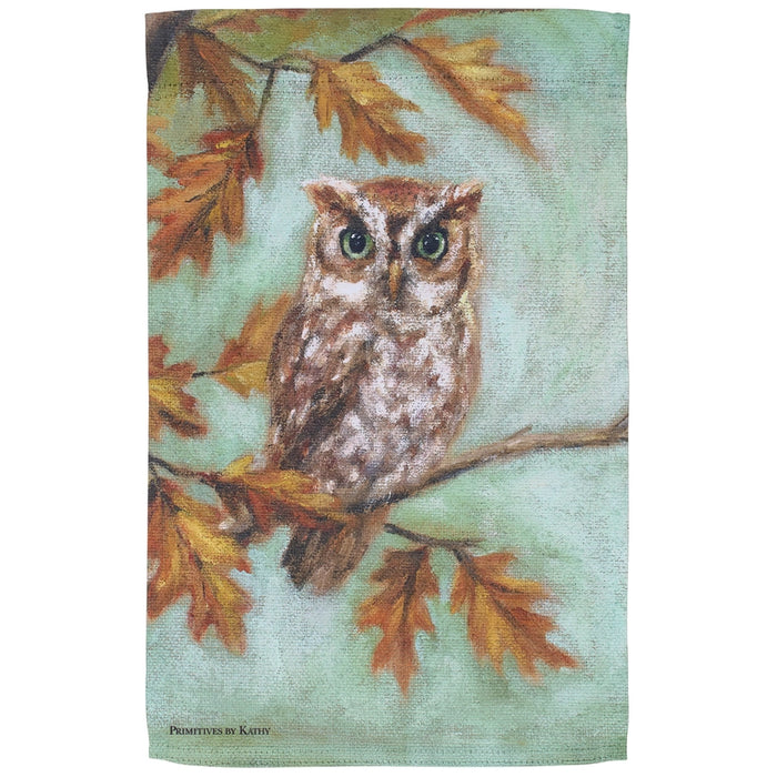 Autumnal Owl Garden Flag