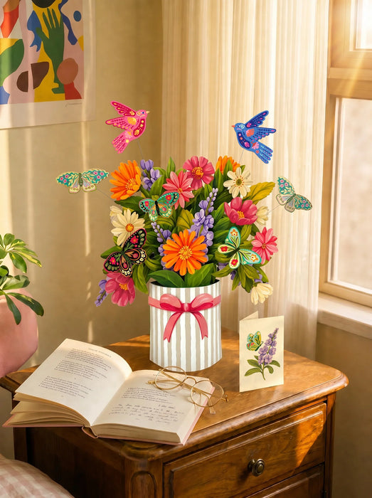 Enchanted Garden Pop-Up Bouquet w/ Note Card