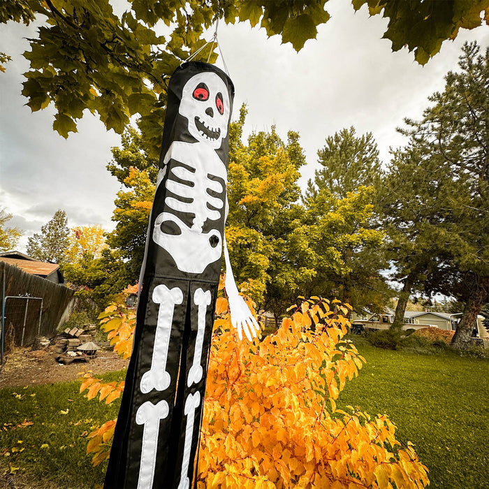 40" Lil' Bones Skeleton 3D Windsock