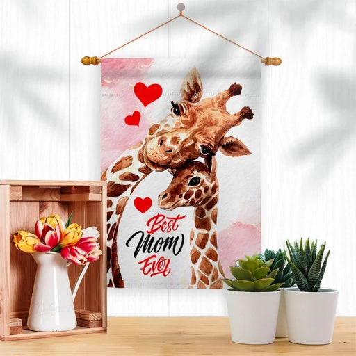 Mommy Giraffe Banner Flag