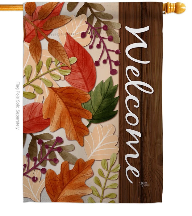 Autumn Leaves Banner Flag
