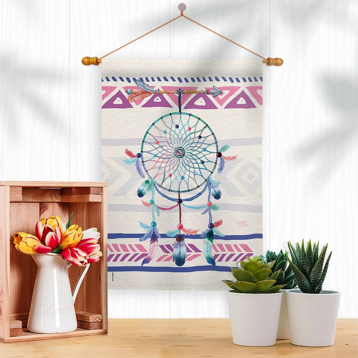 Pastel Colored Dreamcatcher Banner Flag