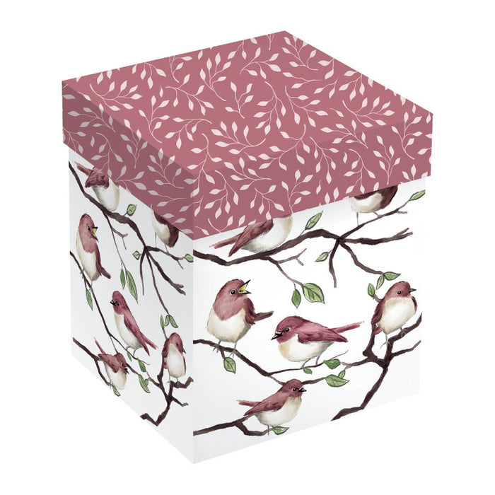 17.5 oz Pink Bird Ceramic Mug w/ Gift Box