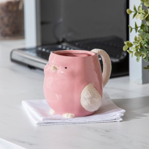 17.5 oz Pink Bird Ceramic Mug w/ Gift Box