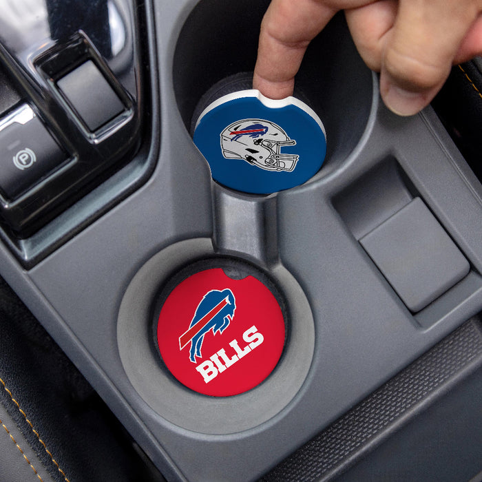 Buffalo Bills Helmet Ceramic Car Coaster Set - 2 Pack