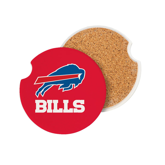 Buffalo Bills Helmet Ceramic Car Coaster Set - 2 Pack