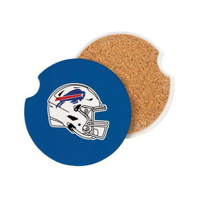 Buffalo Bills Helmet Ceramic Car Coaster Set - 2 Pack