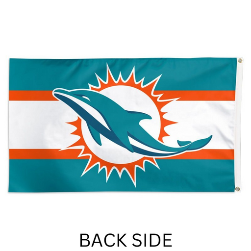 3x5' Miami Dolphins Stripes Polyester Flag