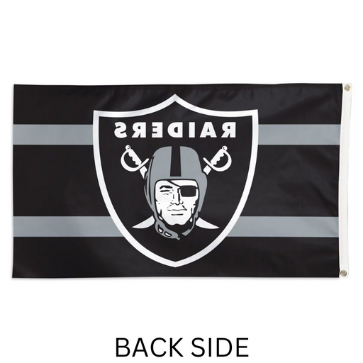 3x5' Las Vegas Raiders Horizontal Stripes Polyester Flag