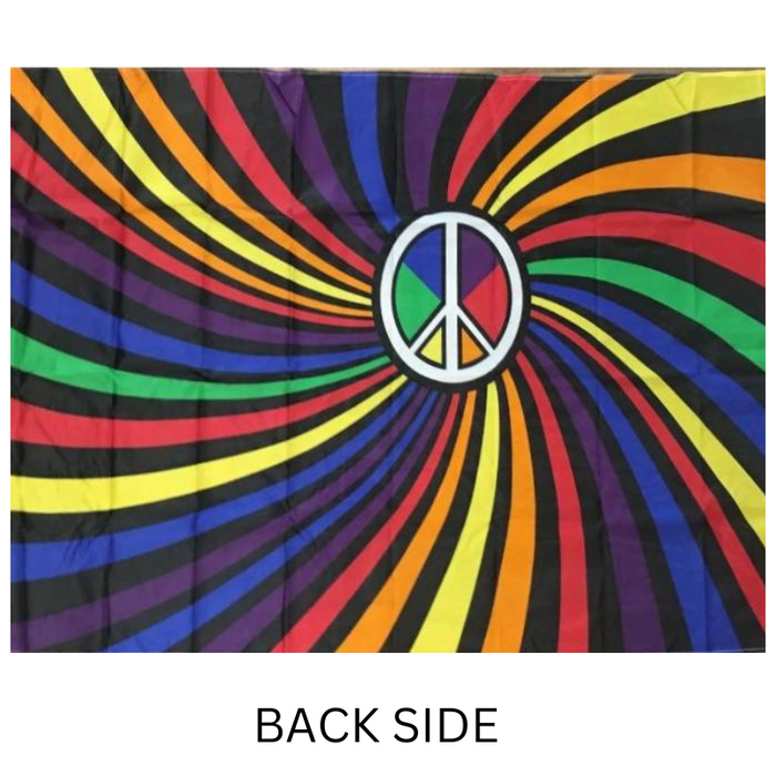 3x5' Rainbow Peace Polyester Flag