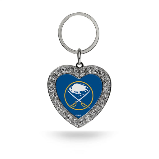 Buffalo Sabres Rhinestone Heart Key Chain