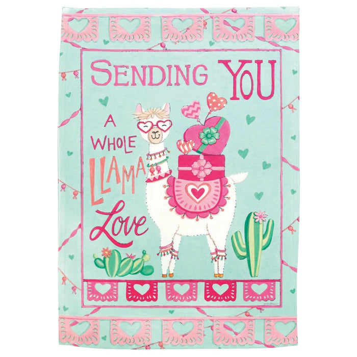 A Whole Llama Love Garden Flag