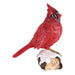 Cardinal on Snowy Log Figurine