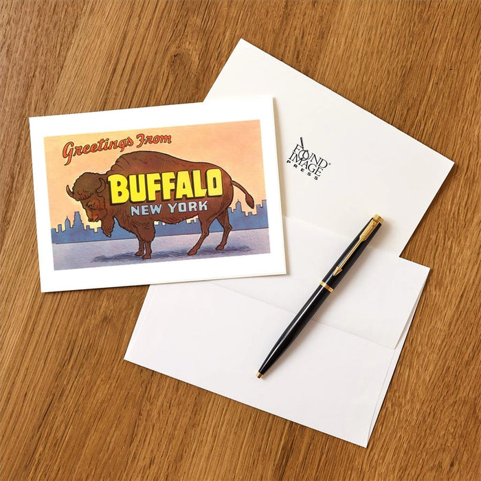 Greetings From Large Buffalo Greeting Card