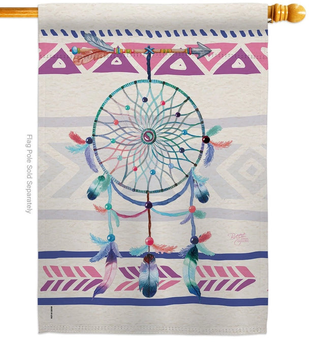 Pastel Colored Dreamcatcher Banner Flag