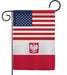 USA Poland w/ Eagle Friendship Garden Flag