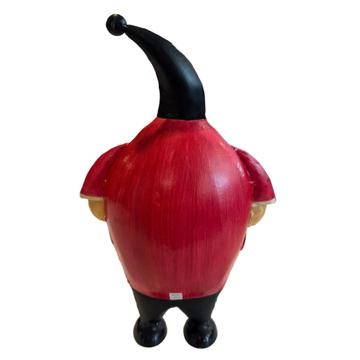 Metal Checkered Santa Large Figurine