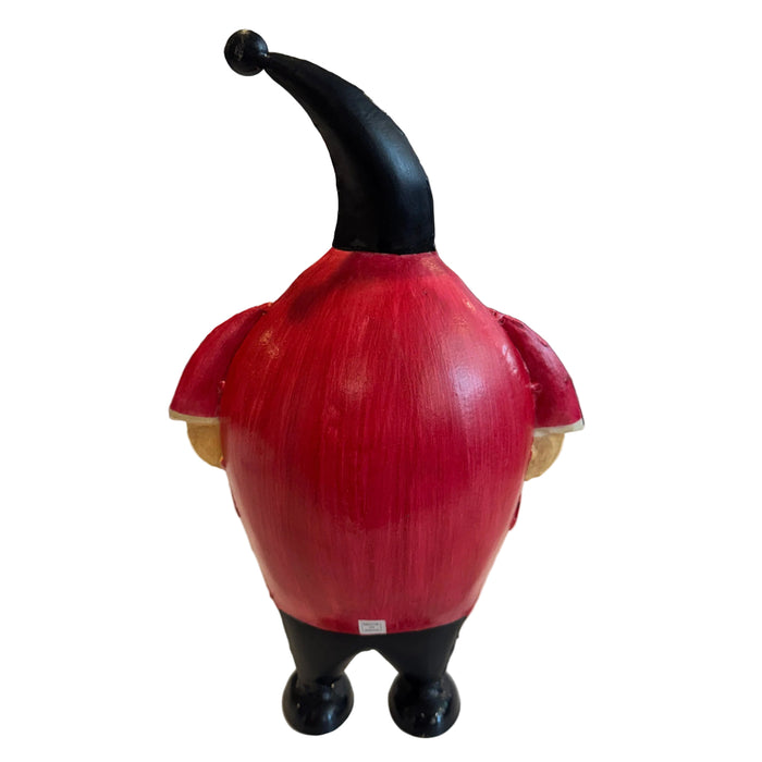 Metal Checkered Santa Large Figurine