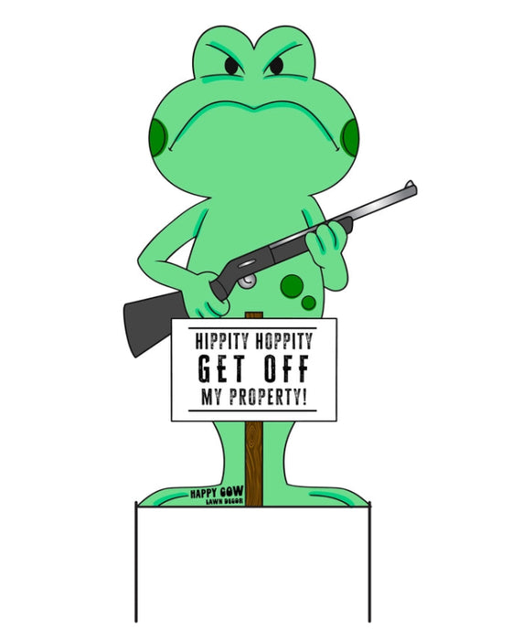 Hippity Hoppity Frog Metal Yard Stake