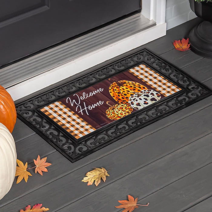 Boho Brown Pumpkins Sassafras Mini Switch Doormat Insert
