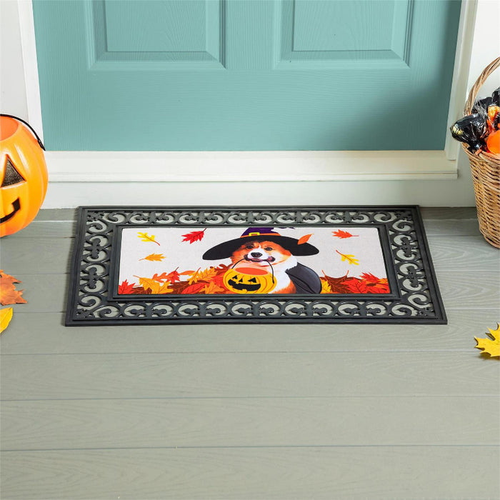 Corgi Fall Sassafras Mini Switch Doormat Insert