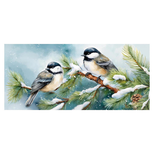 Winter Chickadee Friends Sassafras Mini Switch Doormat Insert