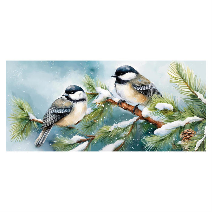 Winter Chickadee Friends Sassafras Mini Switch Doormat Insert