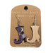 Purple Witch Boots Wood Earrings