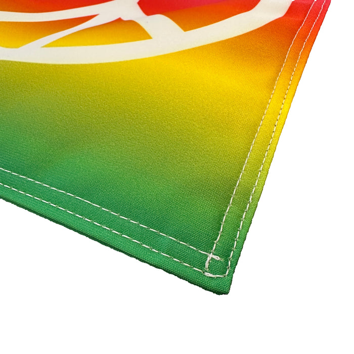 Tie Dye Peace Sign Garden Flag - Made in USA