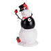 Glittery Snowman Figurine with Cardinals