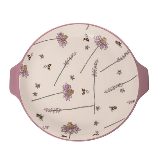 11.25" Ceramic Lavender Lilac Pie Dish