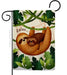 Relaxing Sloths Garden Flag
