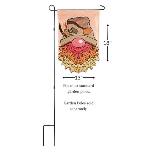 Fall Leaves Gnome Garden Flag