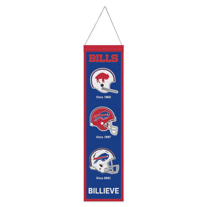 Buffalo Bills Helmet Evolution Wool Banner